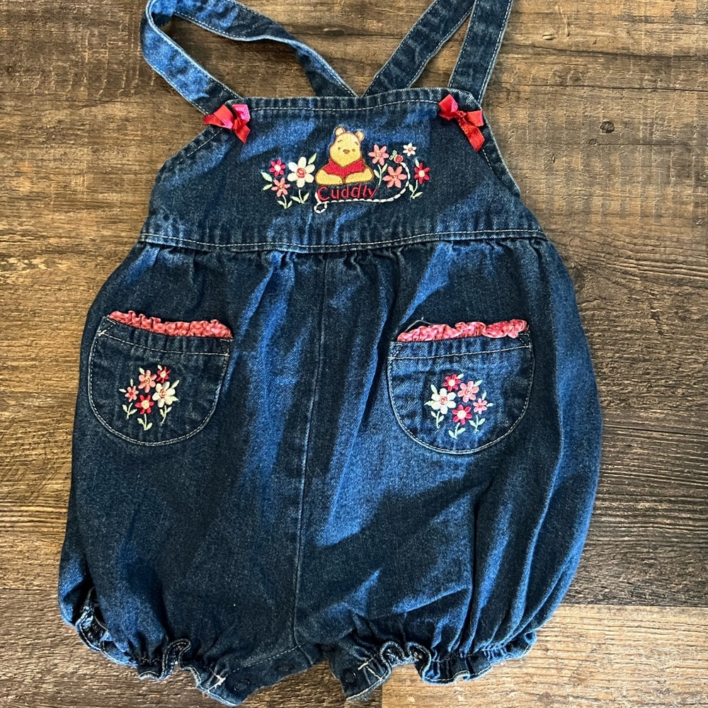 Vintage Winnie the Pooh Denim Romper